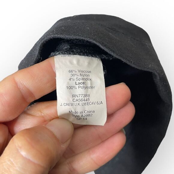 J. Crew Black Eyelet Dress #A2982 Size 6 - Picture 6 of 9